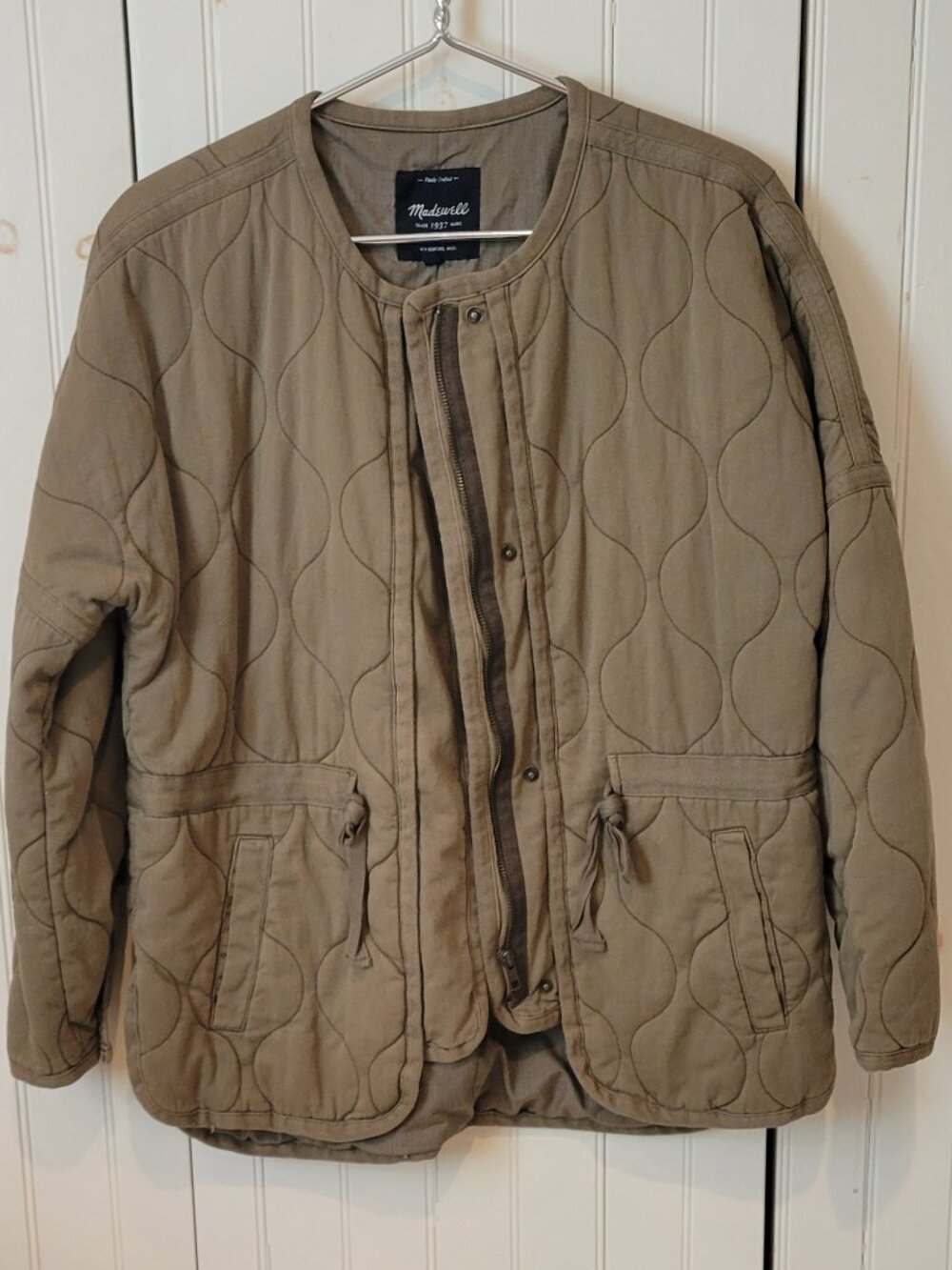 Madewell Quilted Army Green Jacket Size M